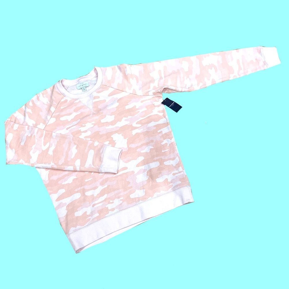 Lucky Brand Pink Camouflage Soft Pullover Small
